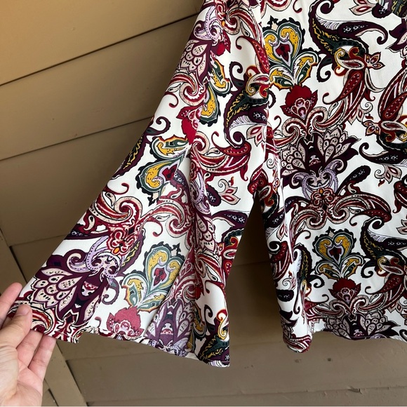 Chicos Paisley Split-Sleeve Top - Size Small - Boho Business Casual - Picture 3 of 7